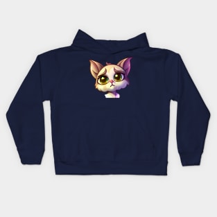 Pleading cat Kids Hoodie